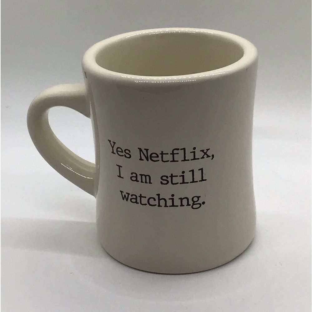 White Ceramic Mug with Fun Quote
